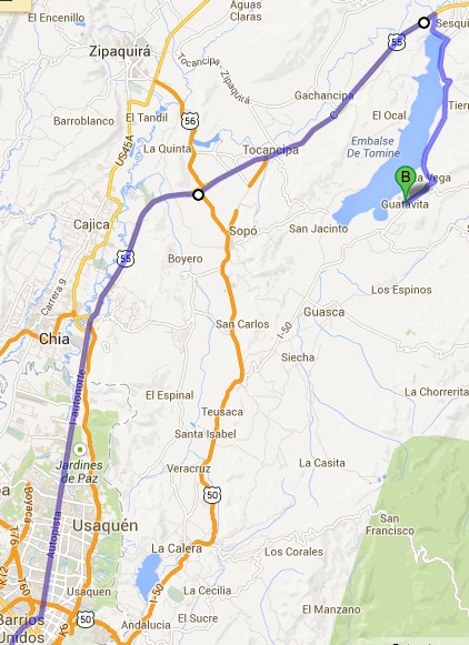 Ruta sesquile guatavita